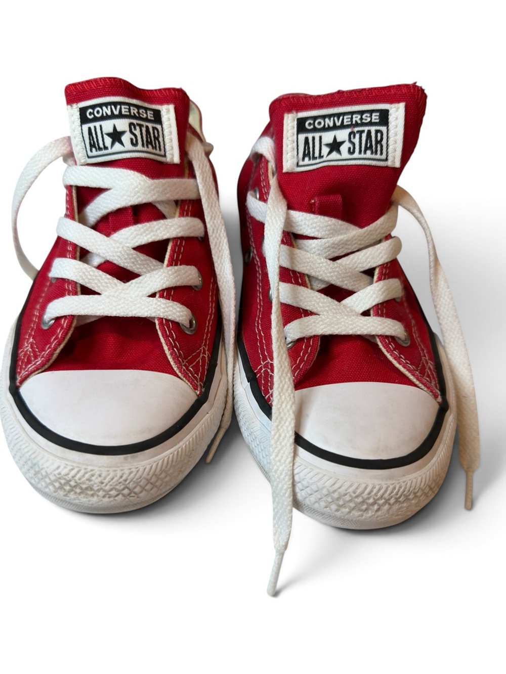 Converse Kids Red and White Low Top Sneakers